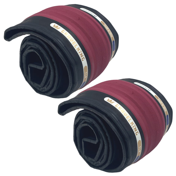 Panaracer Limited Edition GravelKing Slick TLR 700x40 Tire Honey or Cranberry