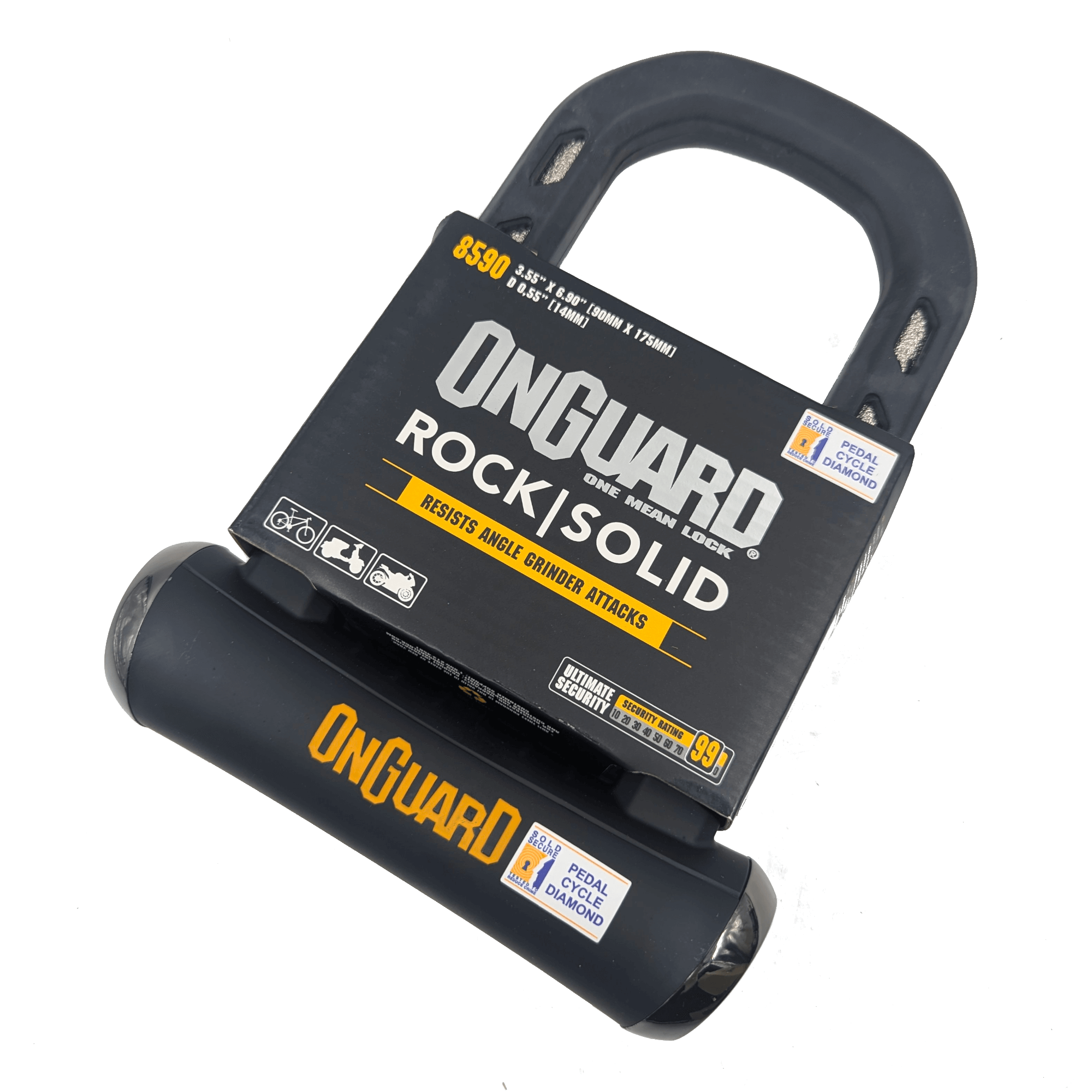 OnGuard 8590 RockSolid Grinder-Resistant U-Lock | The Bikesmiths