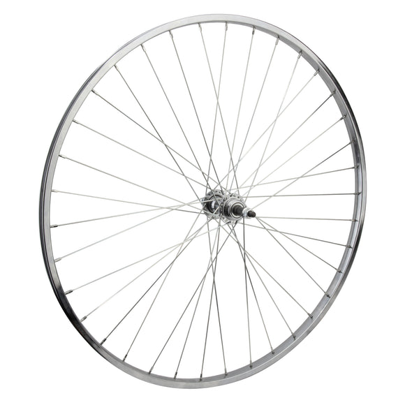 27 Inch Classic Chrome Wheelmaster Bolt-on Steel Rear Freewheel type Bike Wheel