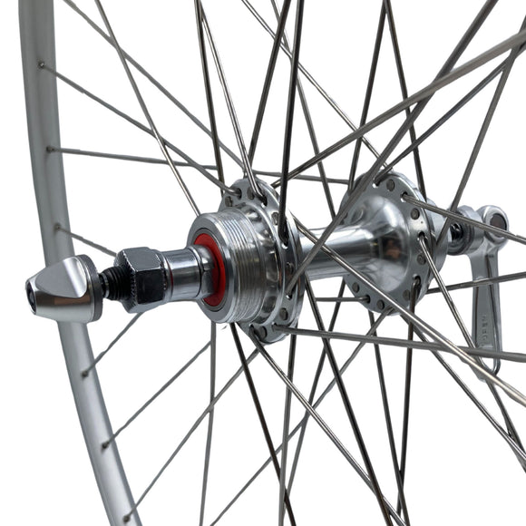 Weinmann LP18 Silver 27-inch 9x100 Front 10x126 Rear QR Sealed Bearing Freewheel Type Road Bike Wheelset