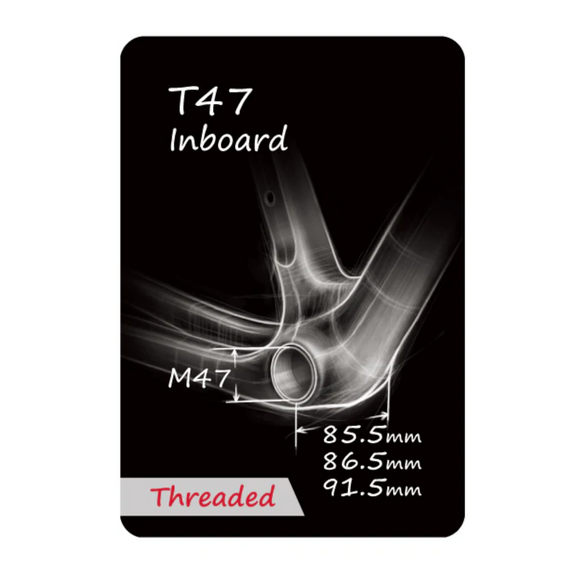 Token T47V24 Premium Inboard 24mm Bottom Bracket for T47 Frames and Shimano Cranks