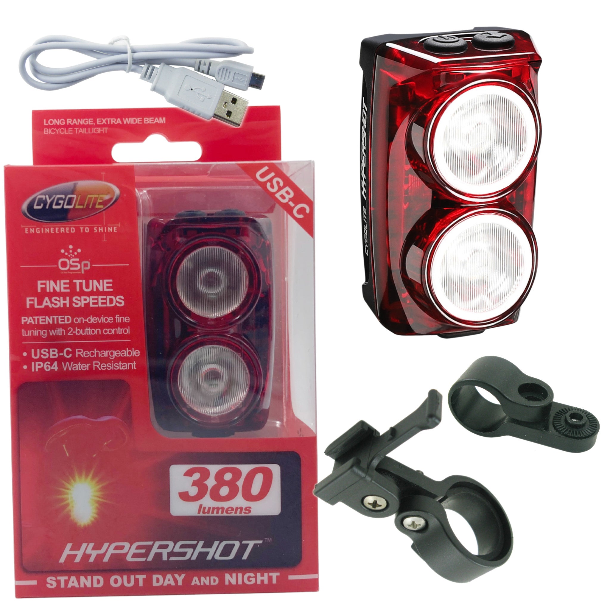 Cygolite Hypershot 380 Lumen USB Tail Light | The Bikesmiths
