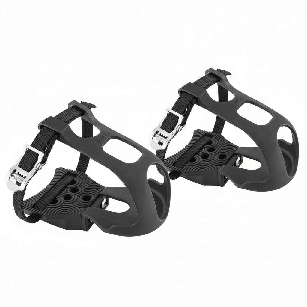 pedals with toe clips and straps Exustar Toe Clip Pedal Platform