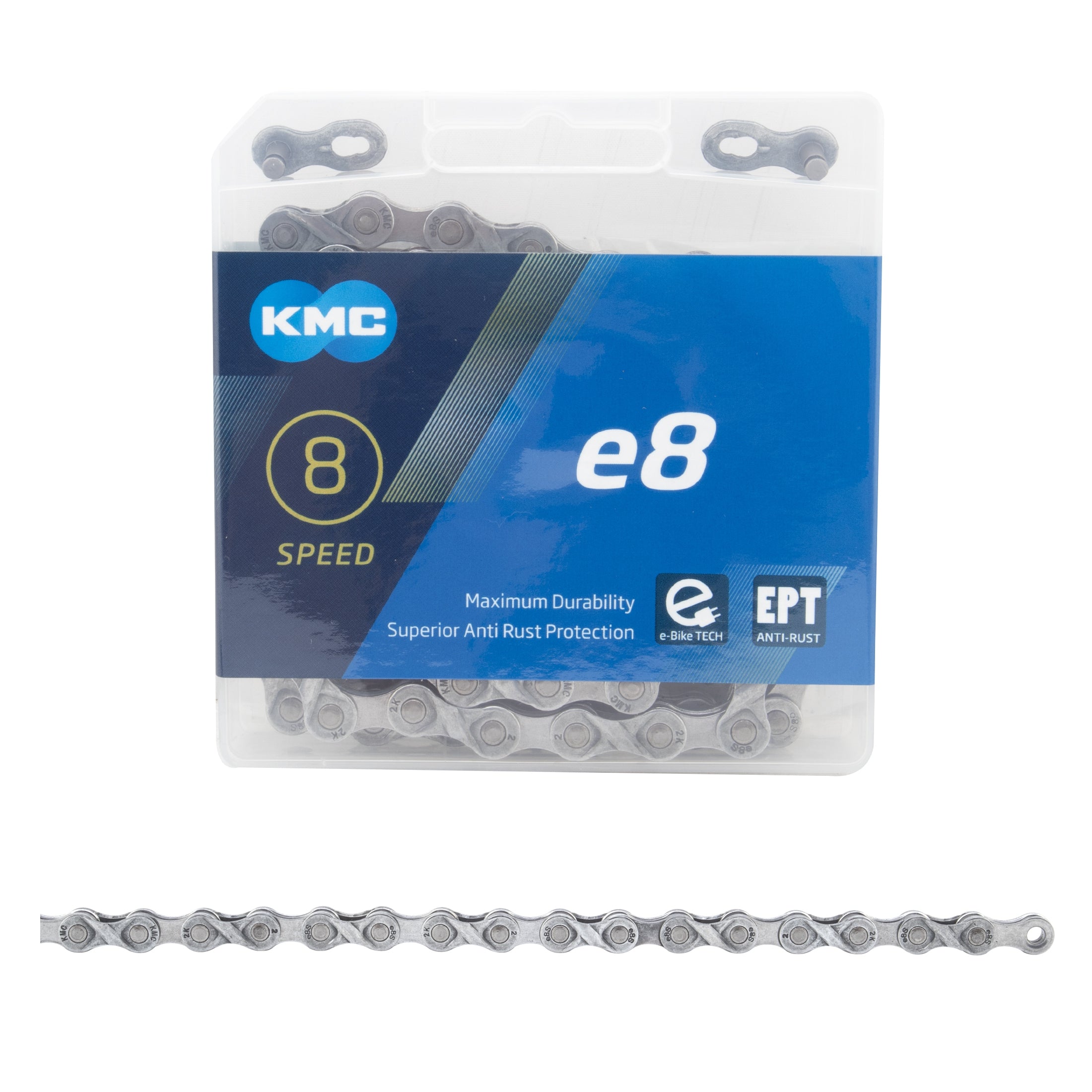 bicycle chain electric bikes KMC e8 EPT Chain Silver 122L
