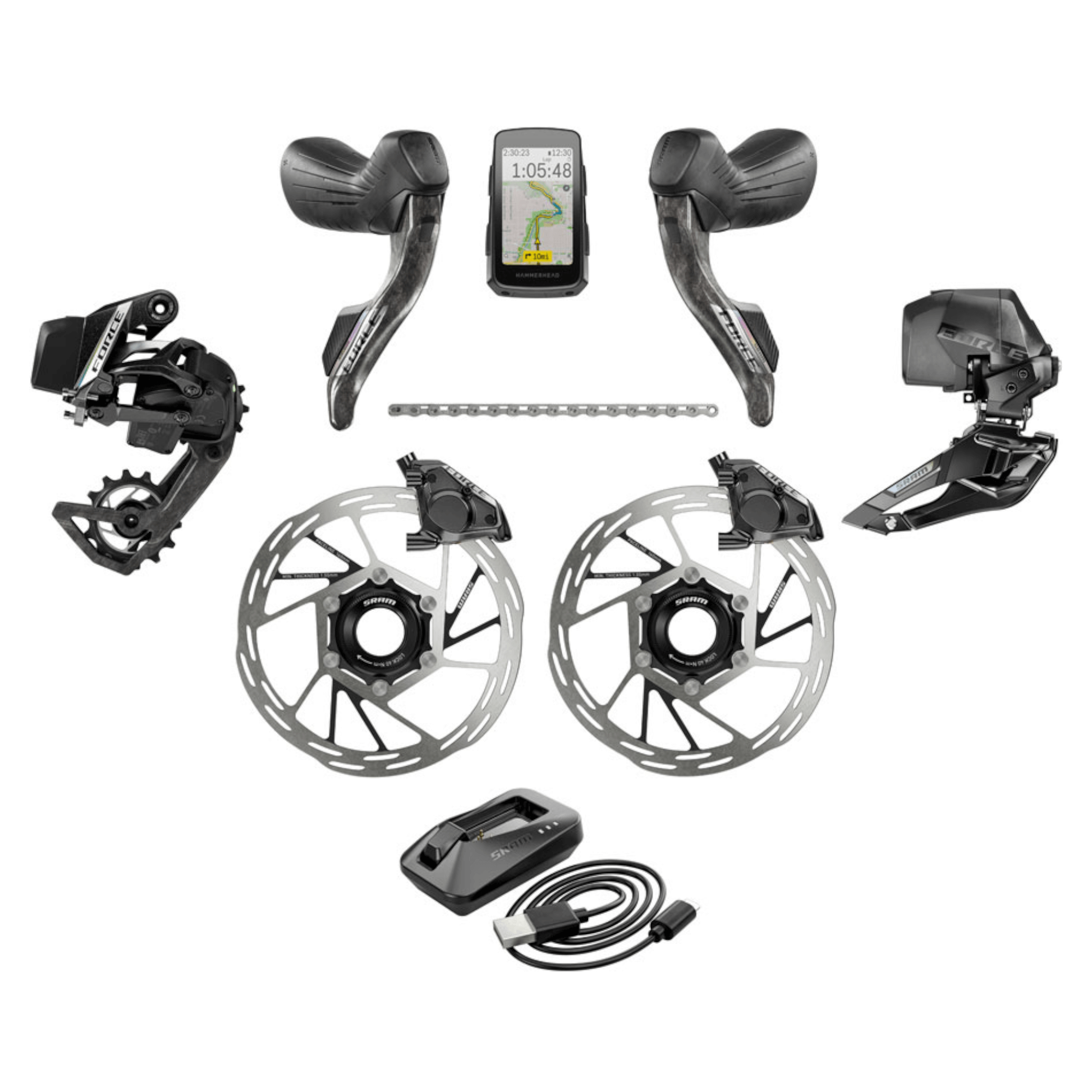 SRAM Force eTap AXS Road Groupset - 2x12-Speed HRD Shift/Brake