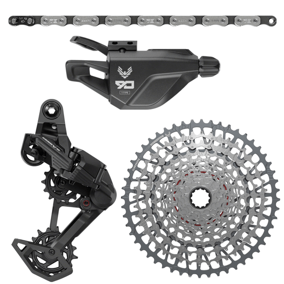 SRAM Eagle 70 T-Type Groupset w/ Eagle 90 Trigger Shifter - 10-52t XD 12-Speed Cassette Rear Derailleur Chain