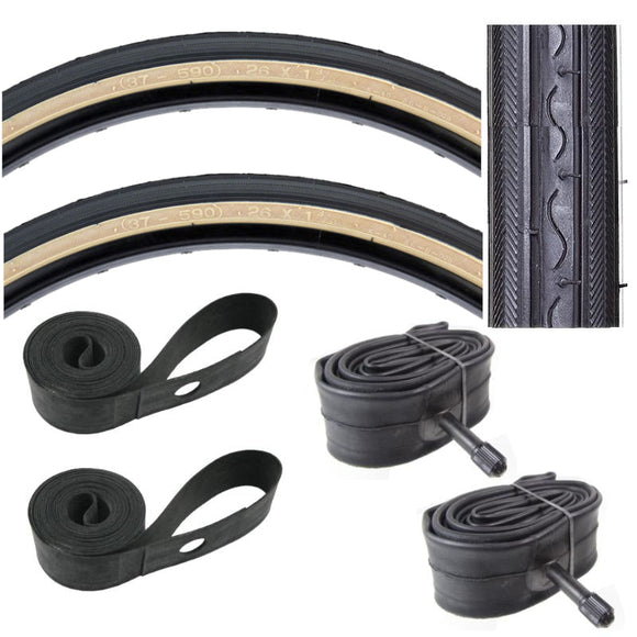 Kenda K40 26x1-3/8 Bike Tire Tube & Strip Kit ISO 37-590