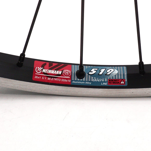 Weinmann 519 26-inch Black Cassette type Mountain Bike Wheelset - The Bikesmiths