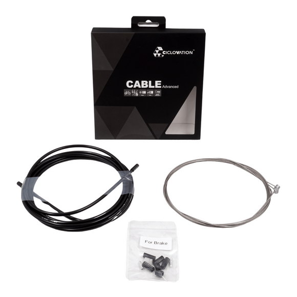 Ciclovation Advanced Mountain & Hybrid Bike Brake Cable and Black Housing Set