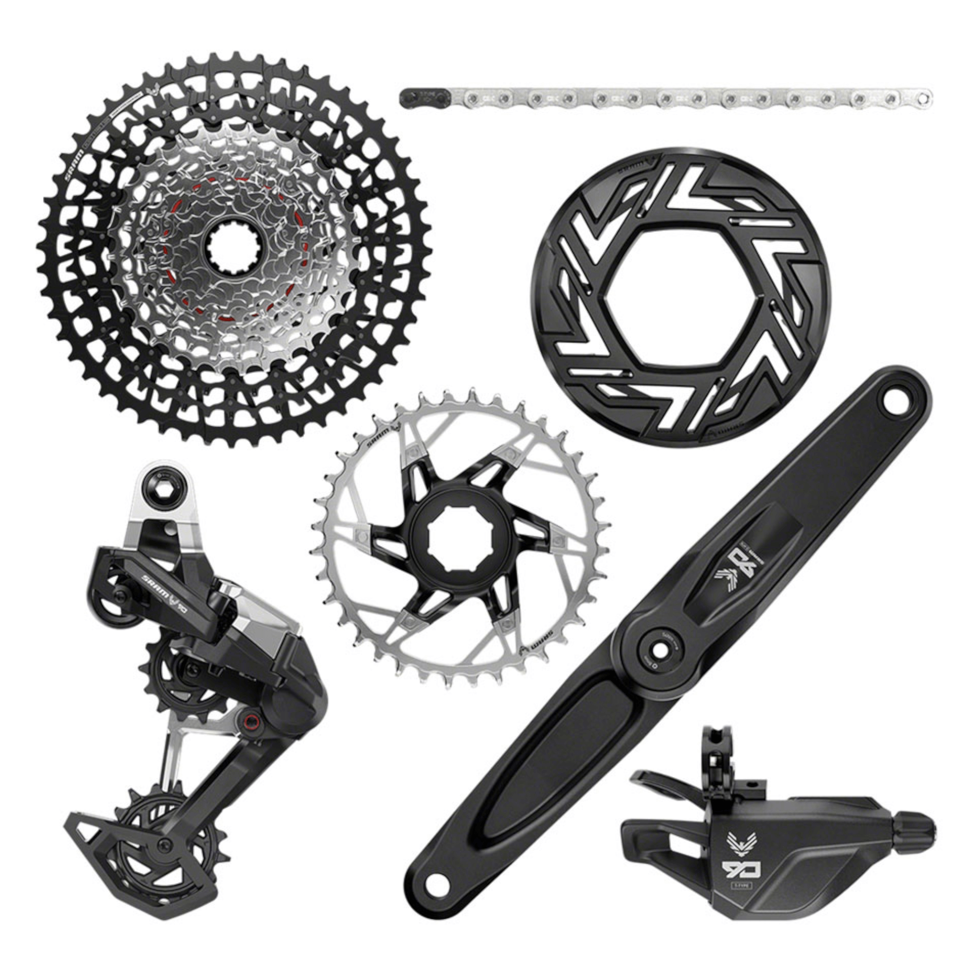 SRAM Eagle 90 Ebike Groupset Brose 36T Clip-on Guard Chain XS