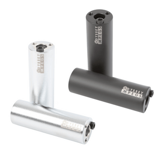 Odyssey MPEG 14mm BMX Bike Pegs (Pair) w-3/8 Adaptor