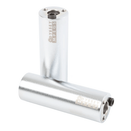 Buy silver Odyssey MPEG 14mm BMX Bike Pegs (Pair) w-3/8 Adaptor