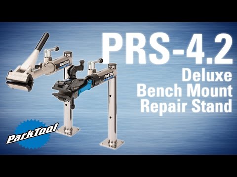 Park Tool PRS-4.2-2 Deluxe Bench Mount Repair Stand With Micro-Adjust Clamp-2