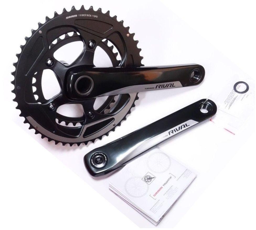 スラム Rival22 GXP Crank Set 50-34T 170mm SRAM Rival GXP Double Chainset - Compact 50 &frasl; 34T