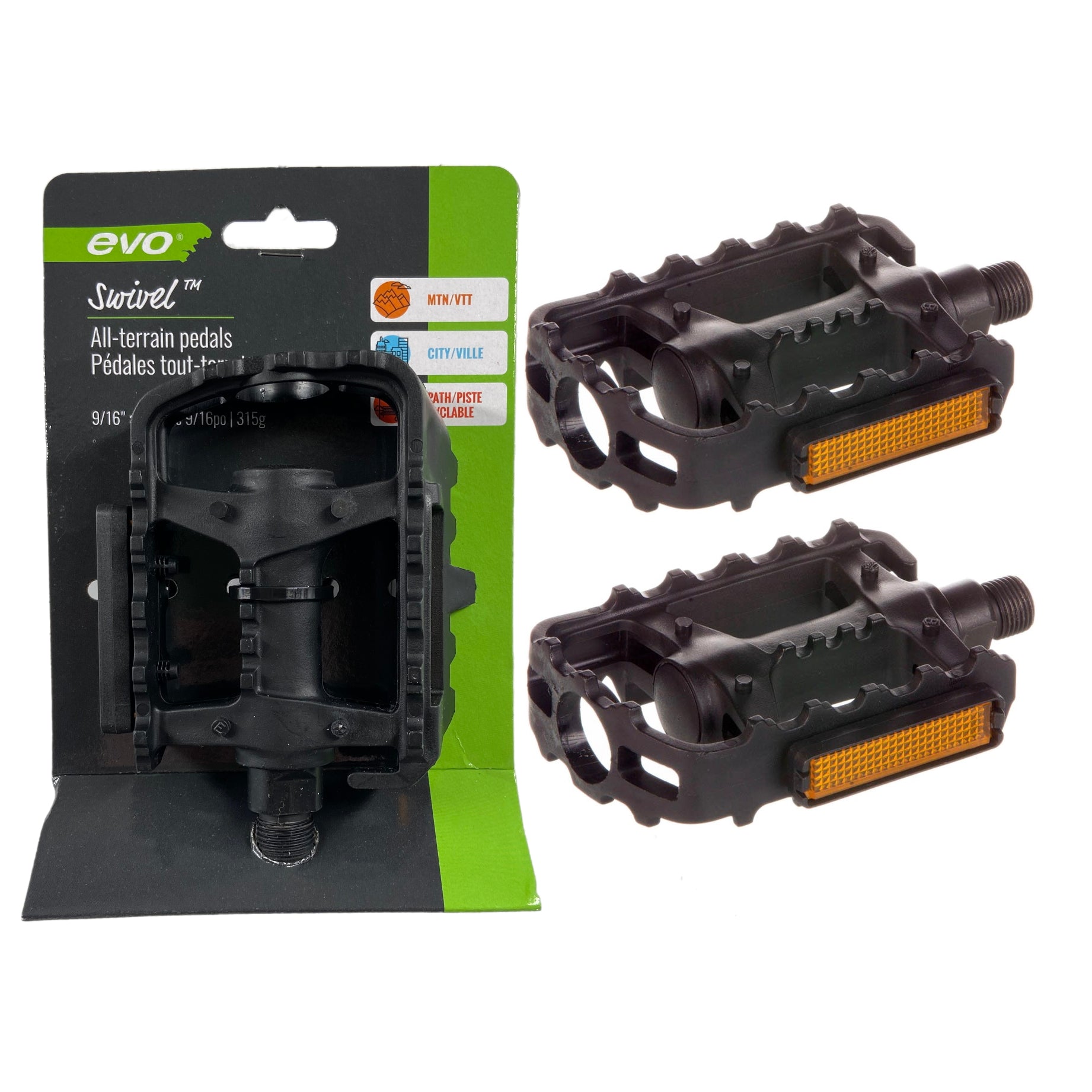 EVO Swivel Resin 9 16 Pedals The Bikesmiths