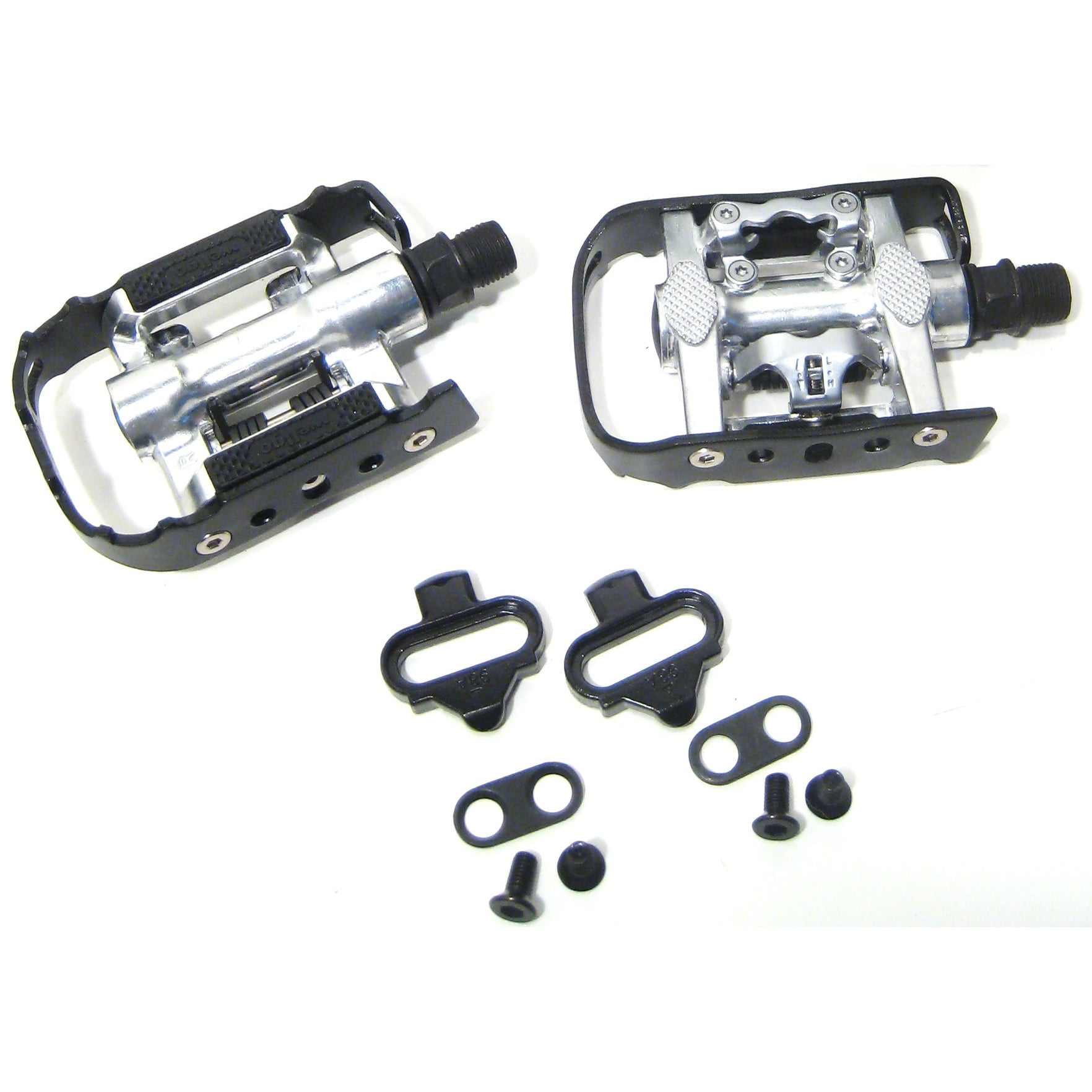 spd cleats pedal Wellgo C002 1 Side SPD Clipless / 1 Side Platform Pedals