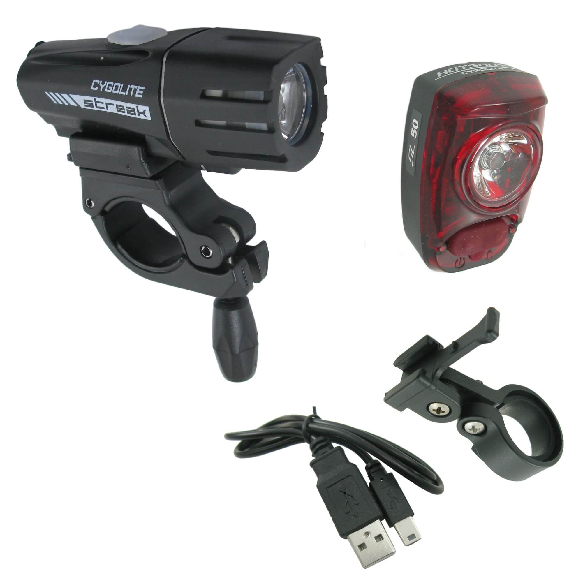 CygoLite Streak 450 Headlight and Hotshot SL 50 Taillight Set The Bikesmiths