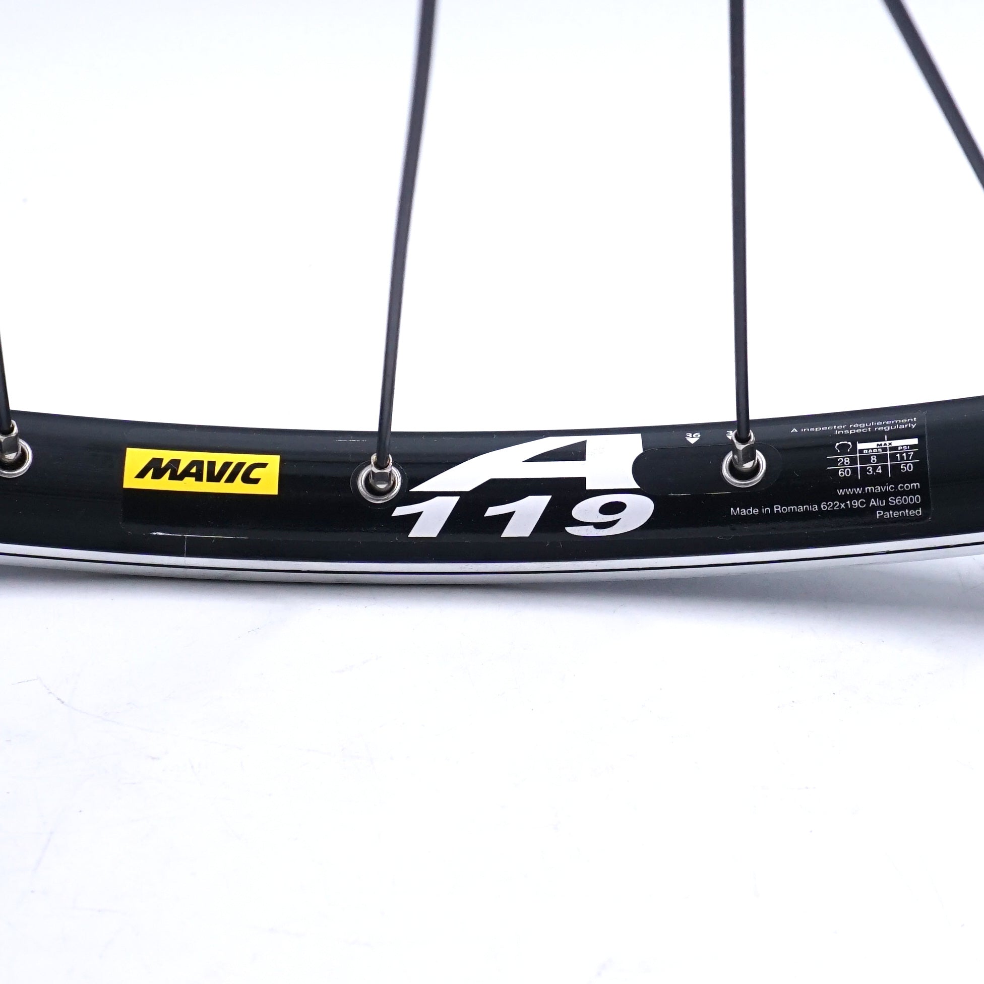 Mavic A119 700c Shimano Deore 100mm QR Black Front Wheel