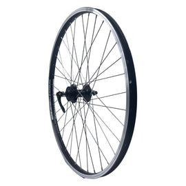 Alex DM18 26-Inch 9x100 QR FRONT Disc Black Silver Wheel