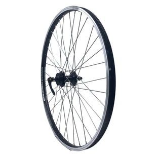 Alex DM18 26-Inch 9x100 QR FRONT Disc Black Silver Wheel