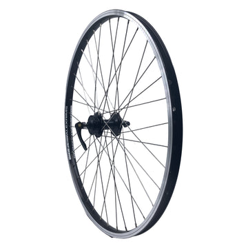 Alex DM18 26-Inch 9x100 QR FRONT Disc Black Silver Wheel - The Bikesmiths