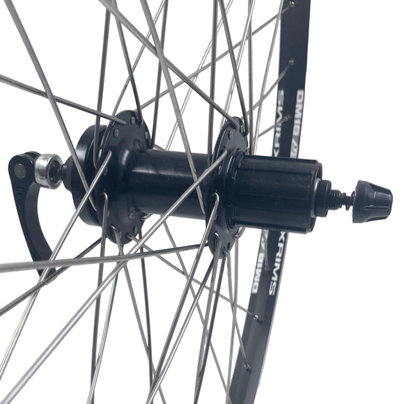 Alex DM18 26-inch 9x100 Front 10x135 Rear QR HG Cassette Disc Wheelset Black Silver