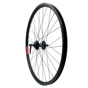 26 Inch FRONT Black Sta-Tru TR21v / Shimano Tubeless Disc 32h Wheel 9x100 QR