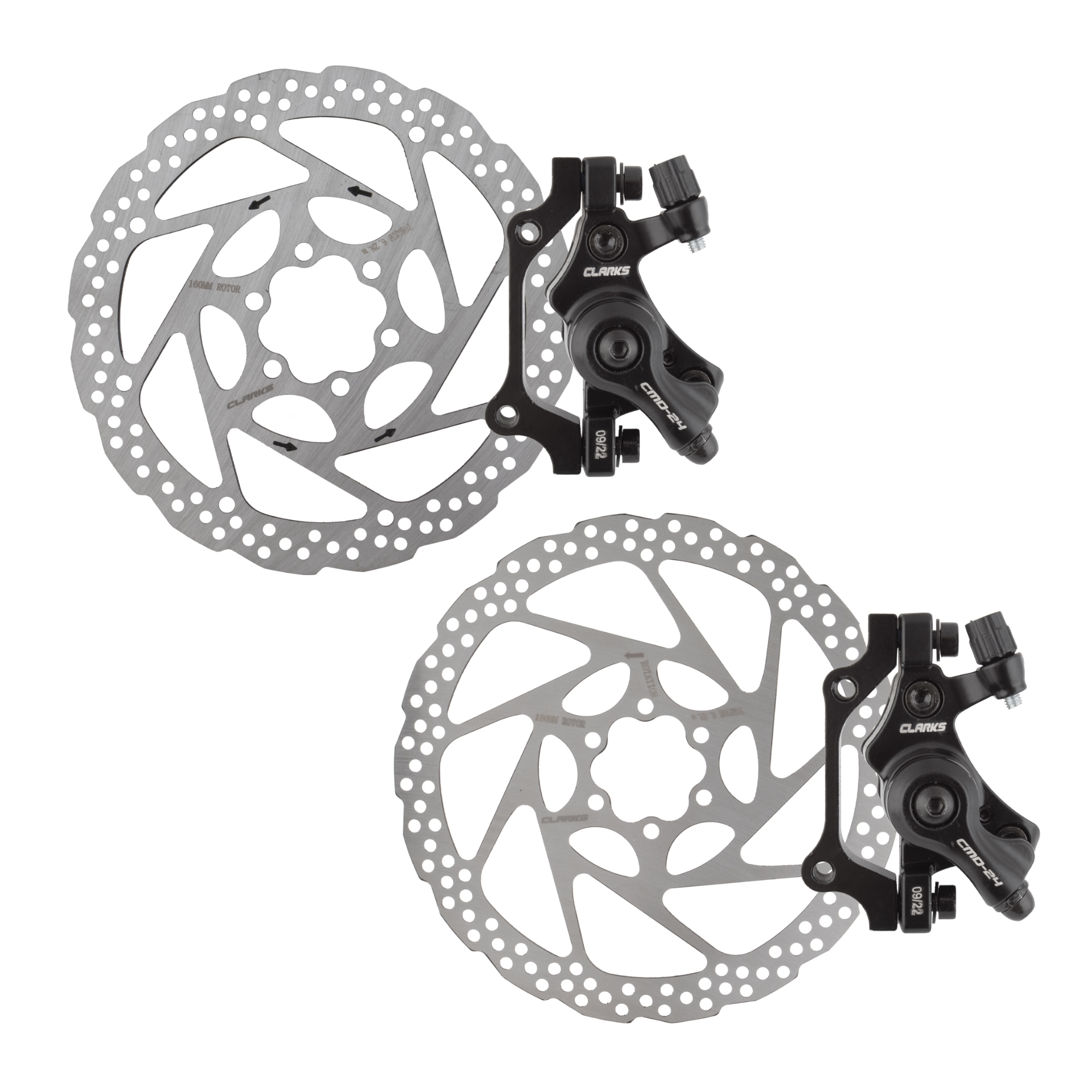Clarks CMD-24 Front 180mm and Rear 160mm E-Bike Mechanical Disc Brake Kit