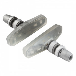 Kool-Stop Flatland Pads, Threaded, Pair - Clear