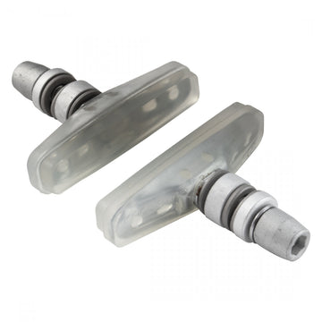 Kool-Stop Flatland Pads, Threaded, Pair - Clear Kool-Stop