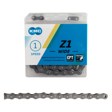 KMC Z1 Wide Eco ProTeQ 1/8-inch EPT Anti Rust Singlespeed BMX Chain 112 Links KMC