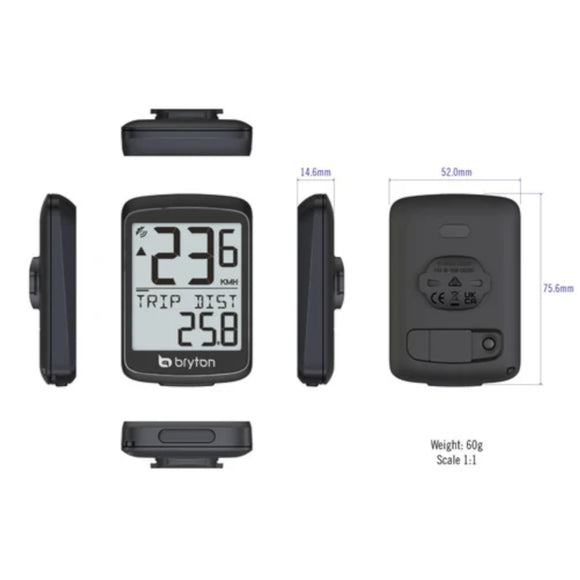 Bryton E10E Wireless GPS USB Rechargeable Computer
