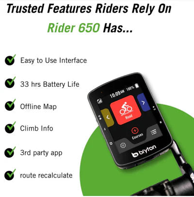 Bryton Rider 650E Wireless GPS Computer | The Bikesmiths