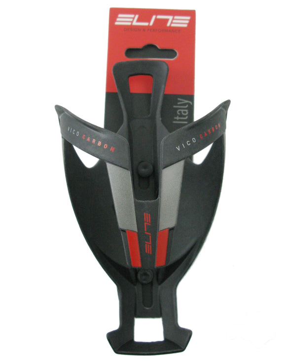Elite Vico Carbon Water Bottle Cage Matte Red Graphic