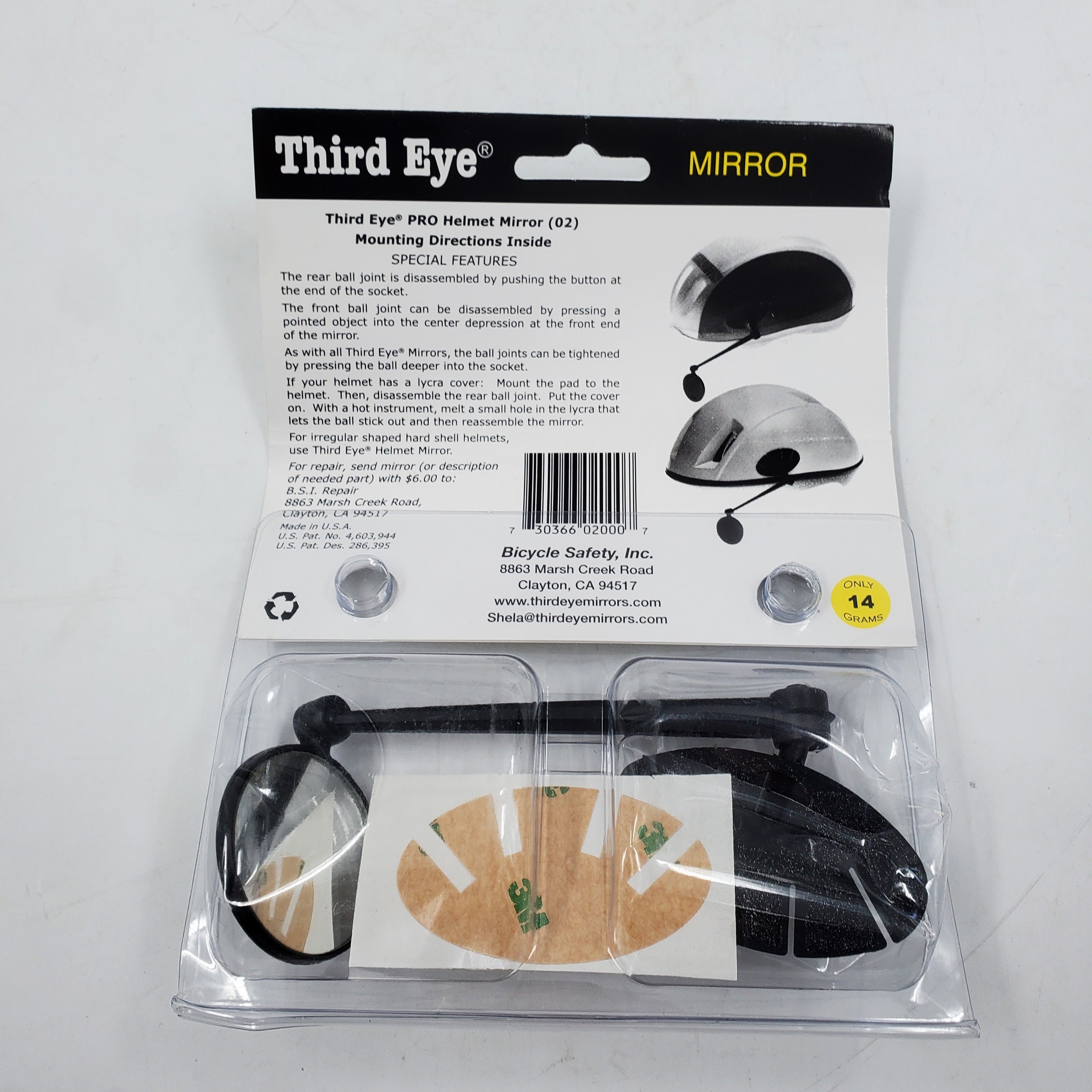 Open Box Third Eye Pro New Larger Helmet Mirror