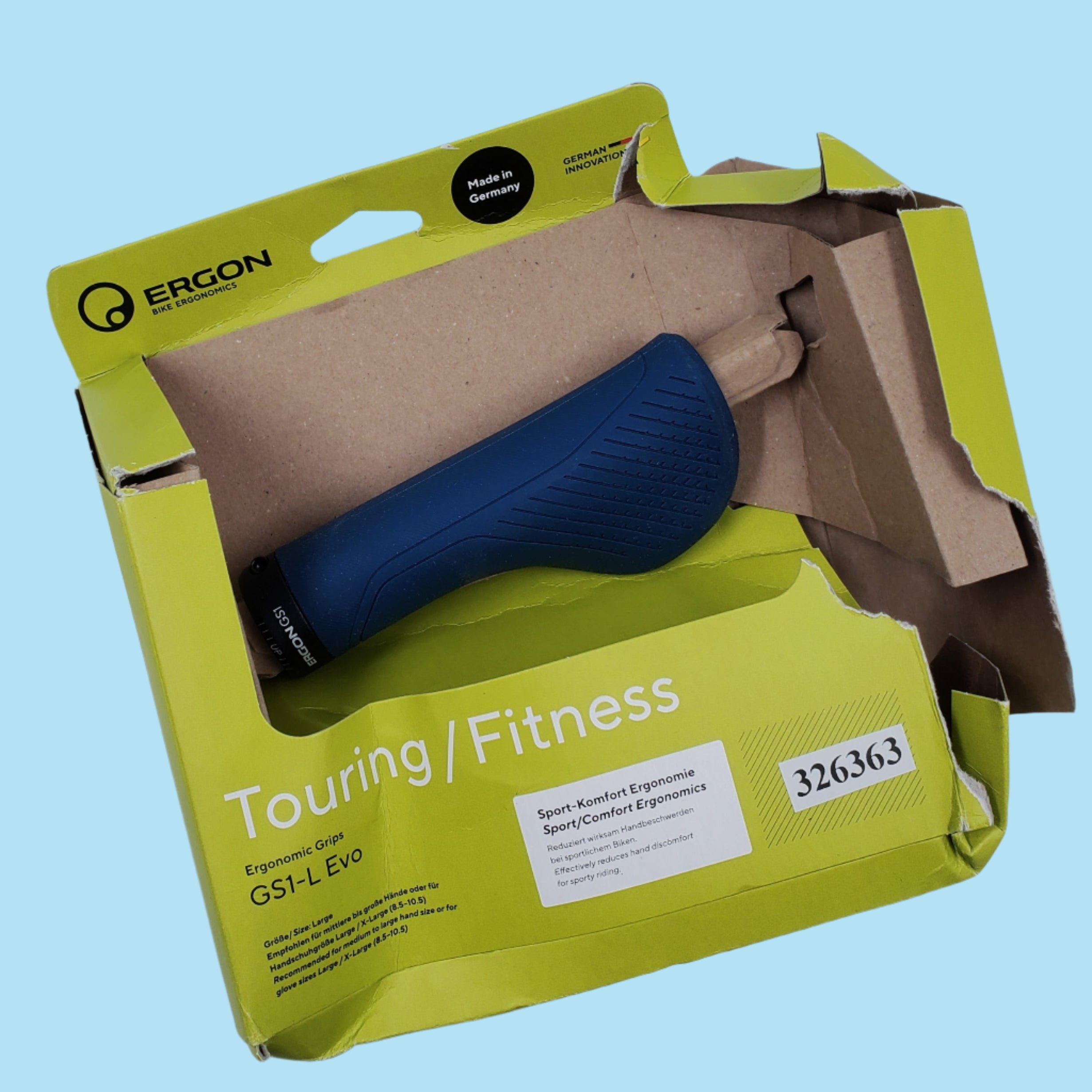 Open Box Ergon GS1 EVO Lock-On Ergo Grips (Nightride Blue Large)