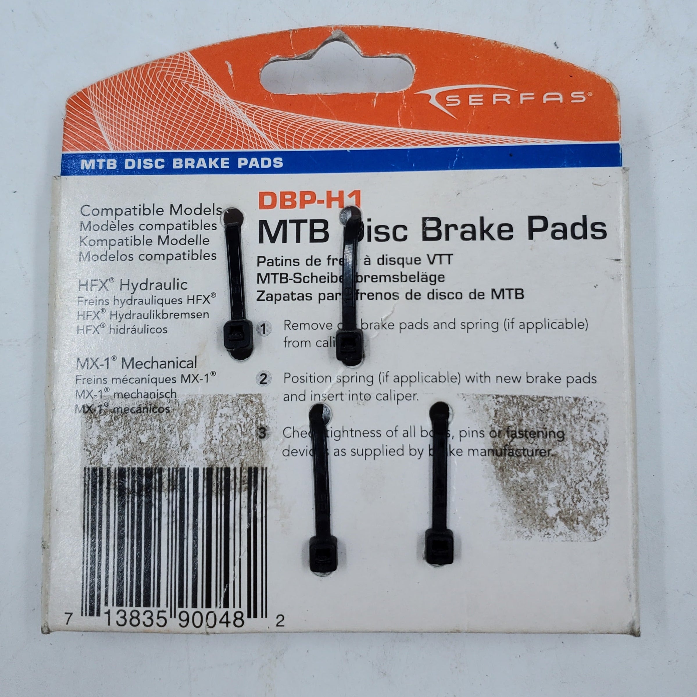 Open Box Serfas DBP-H1 MTB Disc Brake Pads Pair