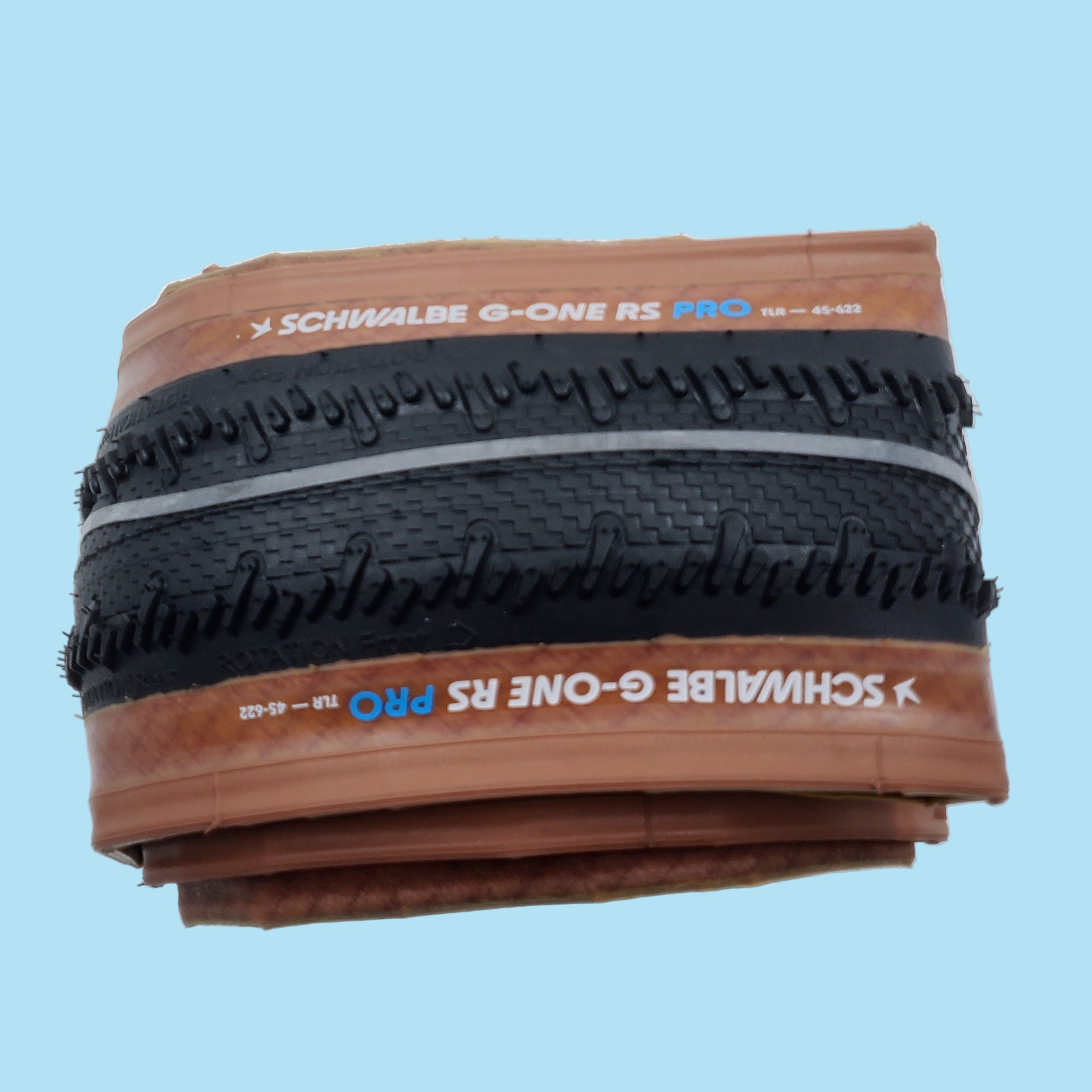 Open Box Schwalbe G-One RS Pro 700c Tanwall Tubeless Folding Tire 700x45