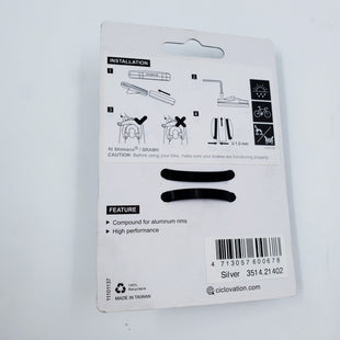 Open Box Ciclovation Cartridge Road Brake Shoes Silver