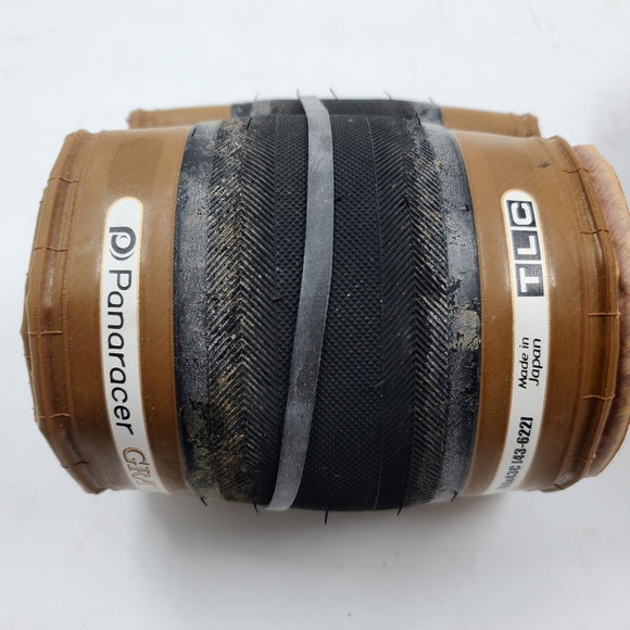 Open Box Panaracer GravelKing TLC 700x43 Slick Brownwall Tubeless Ready Tire Pair