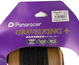 Panaracer Gravelking + TLC SS 700x38 Tubeless Folding Tire Brownwall - 0