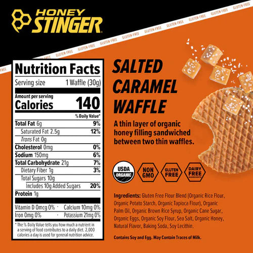 Honey Stinger Organic Gluten Free Waffles Box of 12