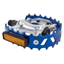 Buy blue-anodized Black-Ops MX 747 Beartrap Pedals 9/16"