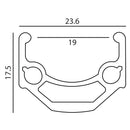 Weinmann ZAC19 700c 9x100 FRONT Quick Release Black Doublewall Wheel-4
