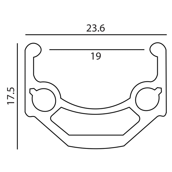 Weinmann ZAC19 700c 9x100 FRONT Quick Release Black Doublewall Wheel