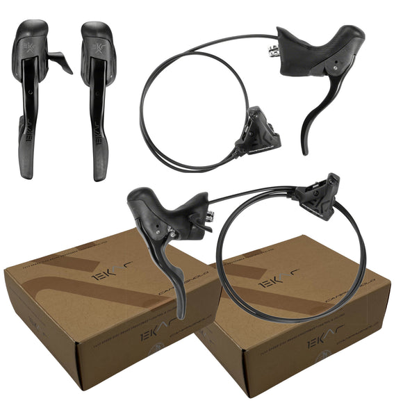 Campagnolo EKAR Left (Front) Right (Rear) Hydraulic Disc Brake Lever and Caliper Set - 140mm