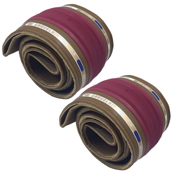 Panaracer Limited Edition GravelKing Slick TLR 700x40 Tire Honey or Cranberry