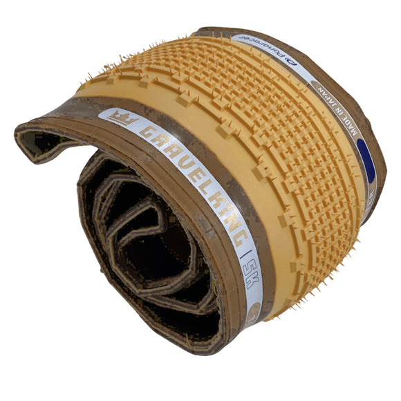 Panaracer Limited Edition GravelKing SK TLR 27.5x1.90 Tire Honey or Cranberry