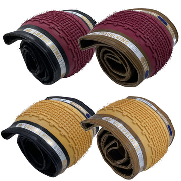 Panaracer Limited Edition GravelKing SK TLR 27.5x1.90 Tire Honey or Cranberry - The Bikesmiths