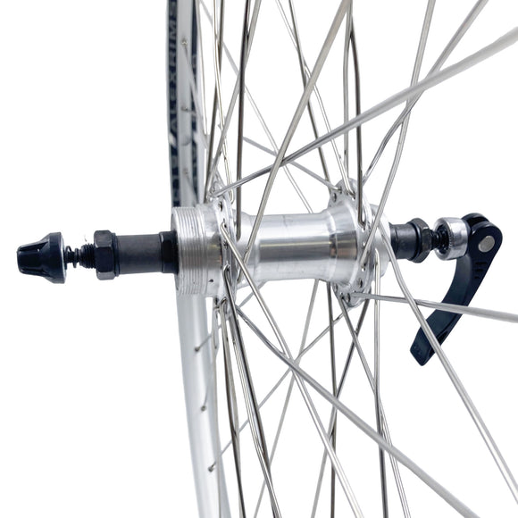 26-Inch Alex DC-19 Rear Silver Doublewall QR 5-8 speed Freewheel Wheel